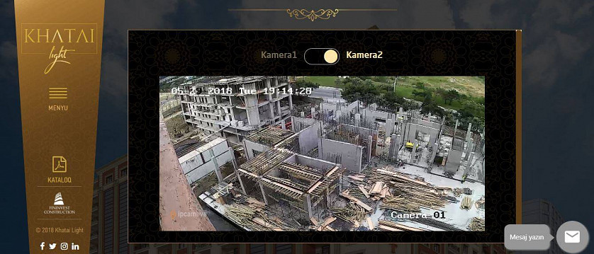 Khatai Light tikinti şirkəti üçün saytda online kamera sisteminin qurulması şəkil