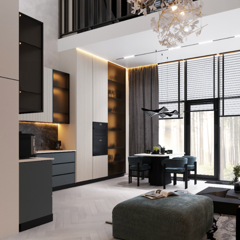 Modern üslubda dupleks ev təmiri изображение 5